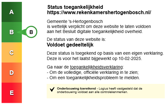 Status B - Rekenkamer 's-Hertogenbsoch